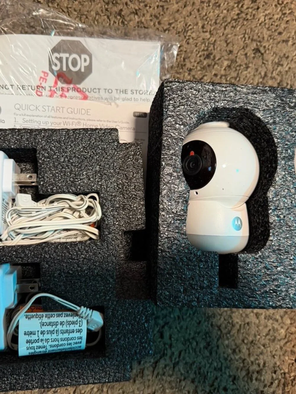 Motorola Peekaboo Twin Cameras- 2 App Enabled Baby Cameras and Power Cord
